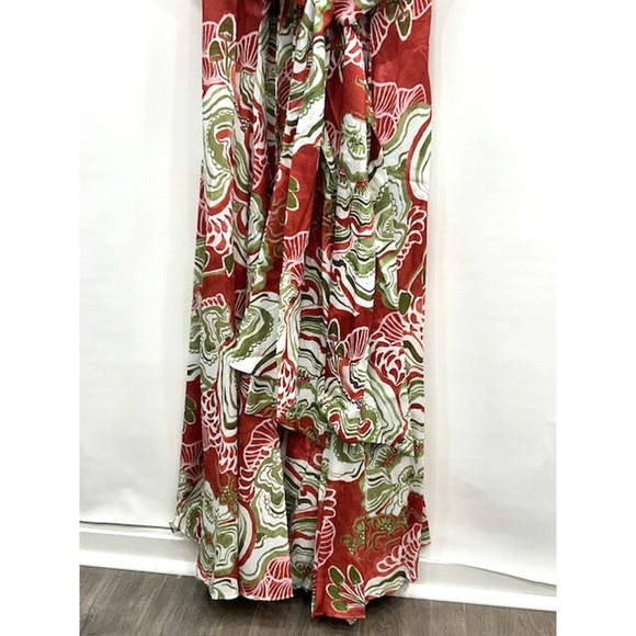 NWT Andrea Iyamah Gamba Abstract Mushroom Cover-Up Robe Multicolor One Size - Picture 6 of 10